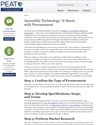 Thumbnail image of website and article on the procurement process